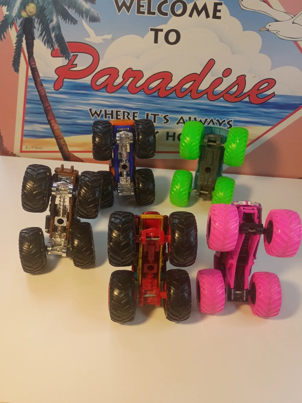 Lot Of 5 Hot Wheels Monster Jam Trucks 1/64 Scale Loose